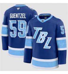 Men's Tampa Bay Lightning #59 Jake Guentzel Blue 2026 Stadium Series Stitched Jersey