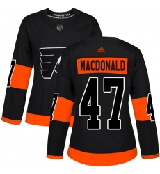 Women's Adidas Philadelphia Flyers #47 Andrew MacDonald Premier Black Alternate NHL Jersey