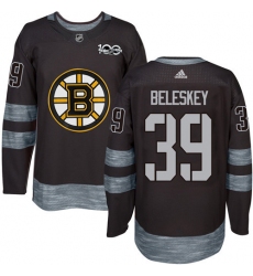Men's Adidas Boston Bruins #39 Matt Beleskey Premier Black 1917-2017 100th Anniversary NHL Jersey