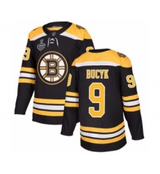 Youth Boston Bruins #9 Johnny Bucyk Authentic Black Home 2019 Stanley Cup Final Bound Hockey Jersey