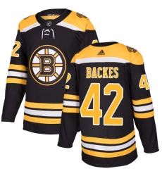 Men's Adidas Boston Bruins #42 David Backes Authentic Black Home NHL Jersey
