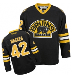 Women's Reebok Boston Bruins #42 David Backes Premier Black Third NHL Jersey