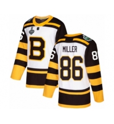 Youth Boston Bruins #86 Kevan Miller Authentic White Winter Classic 2019 Stanley Cup Final Bound Hockey Jersey