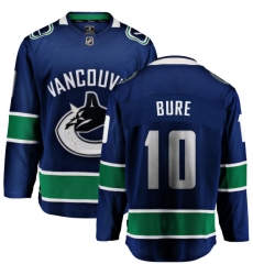 Men's Vancouver Canucks #10 Pavel Bure Fanatics Branded Blue Home Breakaway NHL Jersey