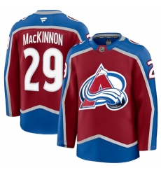 Men's Colorado Avalanche #29 Nathan MacKinnon Burgundy 2024-25 Home Stitched Jersey