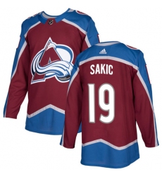 Youth Adidas Colorado Avalanche #19 Joe Sakic Premier Burgundy Red Home NHL Jersey