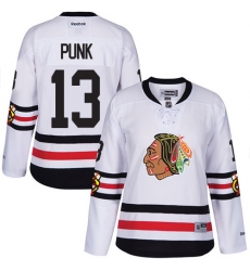 Women's Reebok Chicago Blackhawks #13 CM Punk Premier White 2017 Winter Classic NHL Jersey
