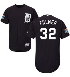 Men's Majestic Detroit Tigers #32 Michael Fulmer Navy Blue Flexbase Authentic Collection MLB Jersey