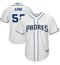 Youth Majestic San Diego Padres #52 Brad Hand Replica White Home Cool Base MLB Jersey