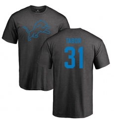 NFL Nike Detroit Lions #31 Teez Tabor Ash One Color T-Shirt