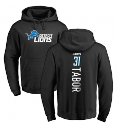 NFL Nike Detroit Lions #31 Teez Tabor Black Backer Pullover Hoodie