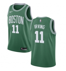 Youth Nike Boston Celtics #11 Kyrie Irving Swingman Green(White No.) Road NBA Jersey - Icon Edition