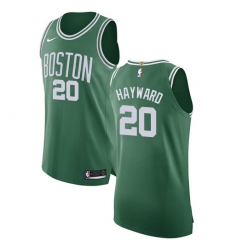 Youth Nike Boston Celtics #20 Gordon Hayward Authentic Green(White No.) Road NBA Jersey - Icon Edition