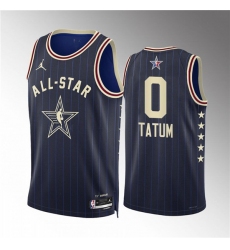 Men's 2024 All-Star #0 Jayson Tatum Navy Stitched Basketball Jersey