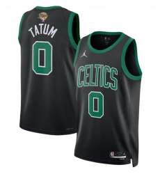 Men's Boston Celtics #0 Jayson Tatum Black 2024 Finals Statement Edition Stitched Basketball Jersey