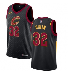 Men's Nike Cleveland Cavaliers #32 Jeff Green Authentic Black Alternate NBA Jersey Statement Edition