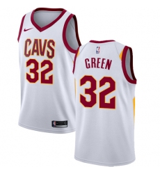 Men's Nike Cleveland Cavaliers #32 Jeff Green Authentic White Home NBA Jersey - Association Edition