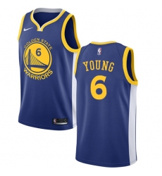 Men's Nike Golden State Warriors #6 Nick Young Swingman Royal Blue Road NBA Jersey - Icon Edition