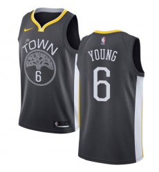 Youth Nike Golden State Warriors #6 Nick Young Swingman Black Alternate NBA Jersey - Statement Edition