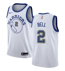 Women's Nike Golden State Warriors #2 Jordan Bell Authentic White Hardwood Classics NBA Jersey