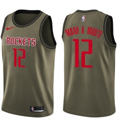 Men's Nike Houston Rockets #12 Luc Mbah a Moute Swingman Green Salute to Service NBA Jersey