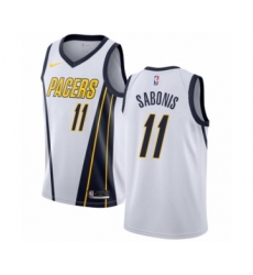 Youth Nike Indiana Pacers #11 Domantas Sabonis White Swingman Jersey - Earned Edition
