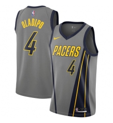 Youth Nike Indiana Pacers #4 Victor Oladipo Swingman Gray NBA Jersey - City Edition