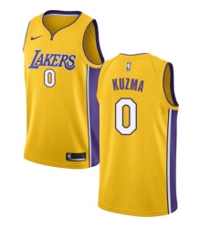 Youth Nike Los Angeles Lakers #0 Kyle Kuzma Swingman Gold Home NBA Jersey - Icon Edition