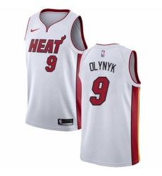 Women's Nike Miami Heat #9 Kelly Olynyk Authentic NBA Jersey - Association Edition
