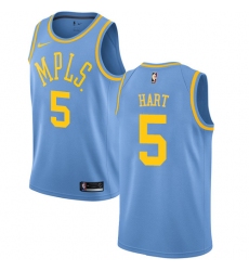 Women's Nike Los Angeles Lakers #5 Josh Hart Authentic Blue Hardwood Classics NBA Jersey