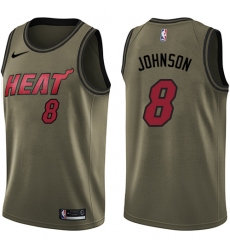 Men's Nike Miami Heat #8 Tyler Johnson Swingman Green Salute to Service NBA Jersey