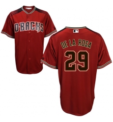 Men's Majestic Arizona Diamondbacks #29 Jorge De La Rosa Authentic Red/Brick Alternate Cool Base MLB Jersey