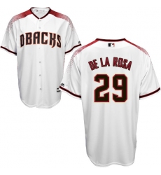 Men's Majestic Arizona Diamondbacks #29 Jorge De La Rosa Authentic White Home Cool Base MLB Jersey