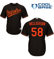 Youth Majestic Baltimore Orioles #58 Jeremy Hellickson Replica Black Alternate Cool Base MLB Jersey