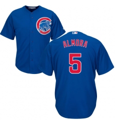 Men's Majestic Chicago Cubs #5 Albert Almora Jr Replica Royal Blue Alternate Cool Base MLB Jersey