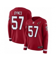 Women's Nike Arizona Cardinals #57 Josh Bynes Limited Red Therma Long Sleeve NFL Jersey