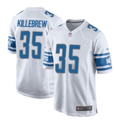 Men's Nike Detroit Lions #35 Miles Killebrew Game White NFL Jersey