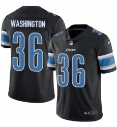Youth Nike Detroit Lions #36 Dwayne Washington Limited Black Rush Vapor Untouchable NFL Jersey