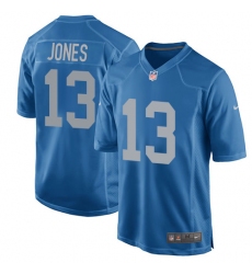 Men's Nike Detroit Lions #13 T.J. Jones Game Blue Alternate NFL Jersey