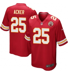 Men's Nike Kansas City Chiefs #25 Kenneth Acker Game Red Team Color NFL Jersey