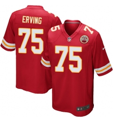 Men's Nike Kansas City Chiefs #75 Cameron Erving Game Red Team Color NFL Jersey