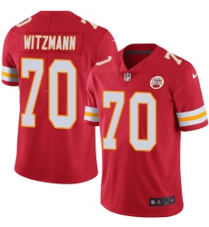 Youth Nike Kansas City Chiefs #70 Bryan Witzmann Red Team Color Vapor Untouchable Limited Player NFL Jersey