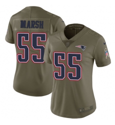 Women's Nike New England Patriots #55 Cassius Marsh Limited Olive 2017 Salute to Service NFL Jersey