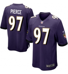 Men's Nike Baltimore Ravens #97 Michael Pierce Game Purple Team Color NFL Jersey