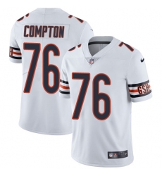 Men's Nike Chicago Bears #76 Tom Compton White Vapor Untouchable Limited Player NFL Jersey
