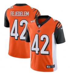 Men's Nike Cincinnati Bengals #42 Clayton Fejedelem Orange Alternate Vapor Untouchable Limited Player NFL Jersey