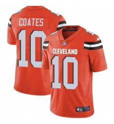 Men's Nike Cleveland Browns #10 Sammie Coates Orange Alternate Vapor Untouchable Limited Player NFL Jersey