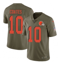 Youth Nike Cleveland Browns #10 Sammie Coates Limited Olive 2017 Salute to Service NFL Jersey