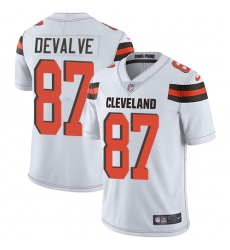 Men's Nike Cleveland Browns #87 Seth DeValve White Vapor Untouchable Limited Player NFL Jersey