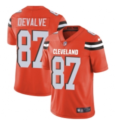 Youth Nike Cleveland Browns #87 Seth DeValve Orange Alternate Vapor Untouchable Limited Player NFL Jersey